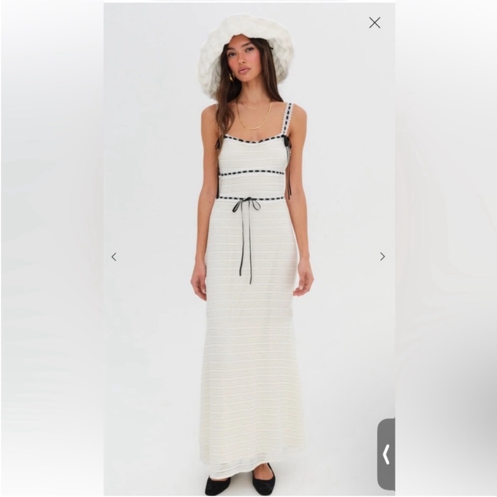 For Love And Lemons The Mayfair White‎ crochet Maxi Dress size XS
